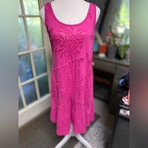 Chic Kial Fuchsia Sleeveless Midi Dress